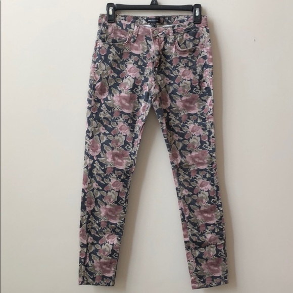 Mango Denim - Mango Floral Skinny Jeans